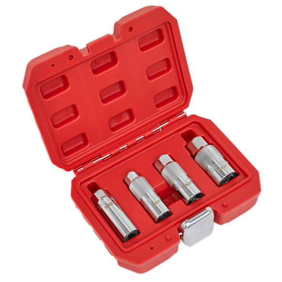 Sealey AK6556 Spark Plug Socket Set 4pc 3/8"Sq Drive