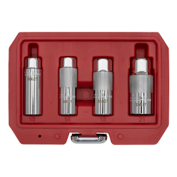 Sealey AK6556 Spark Plug Socket Set 4pc 3/8"Sq Drive