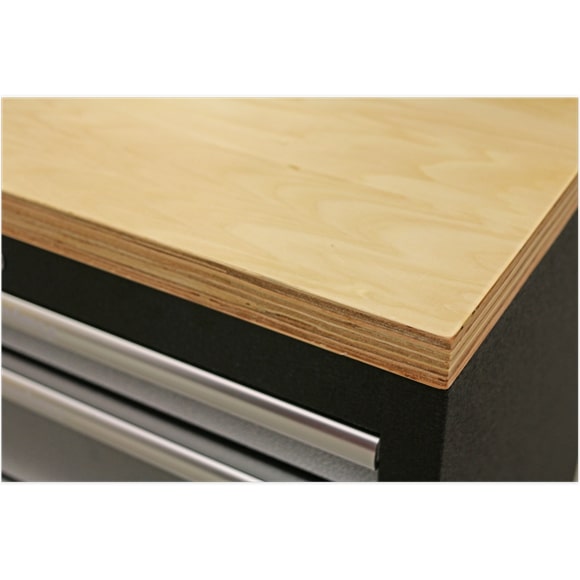 Sealey APMSSTACK16W Superline Pro 4.9m Storage System - Pressed Wood Worktop