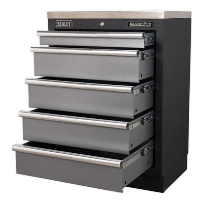 Sealey APMSSTACK03SS Modular Storage System Combo - Stainless Steel Worktop