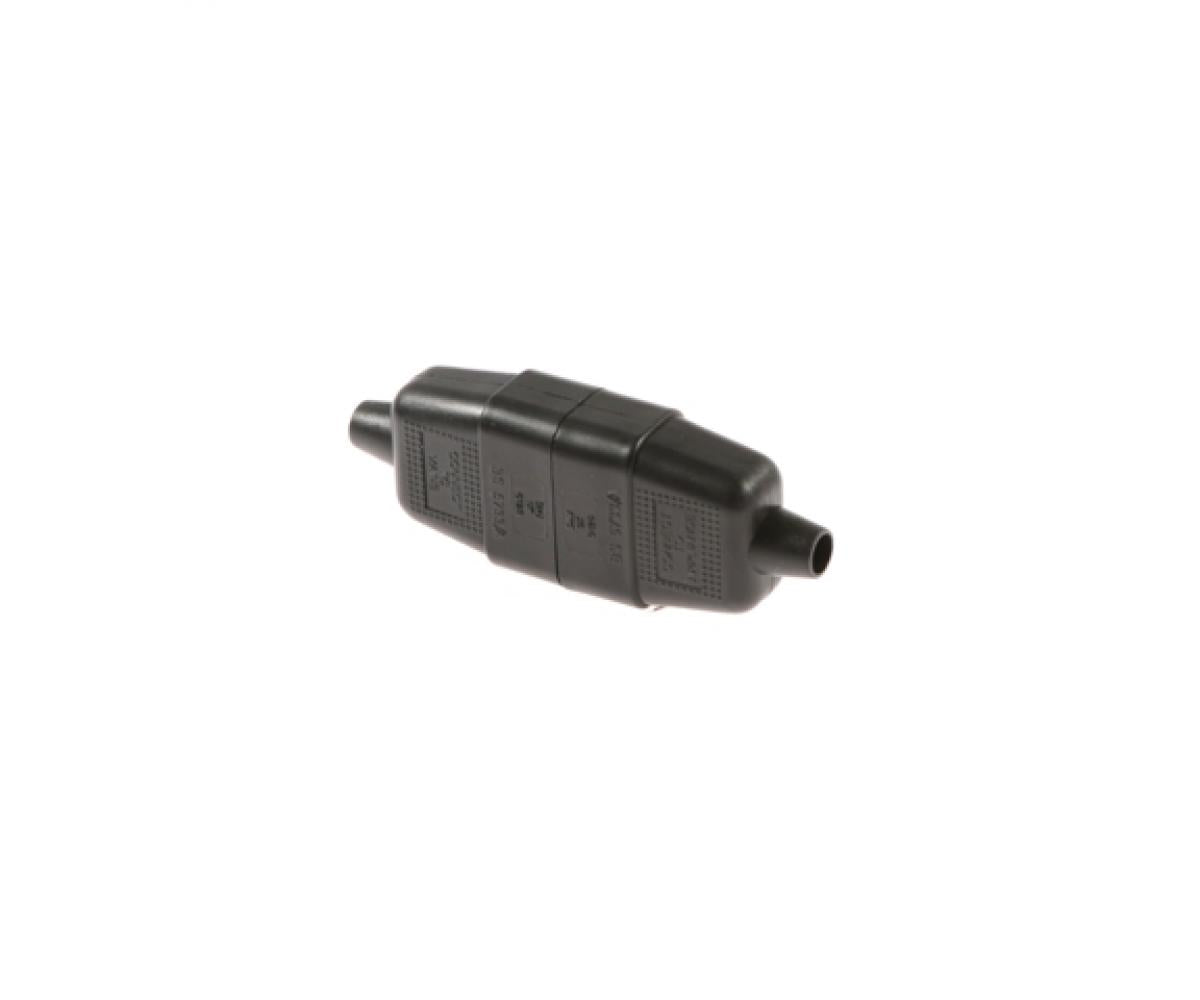 SMJ RC3PBC 10 Amp 3 Pin Plug & Socket Rubber Black
