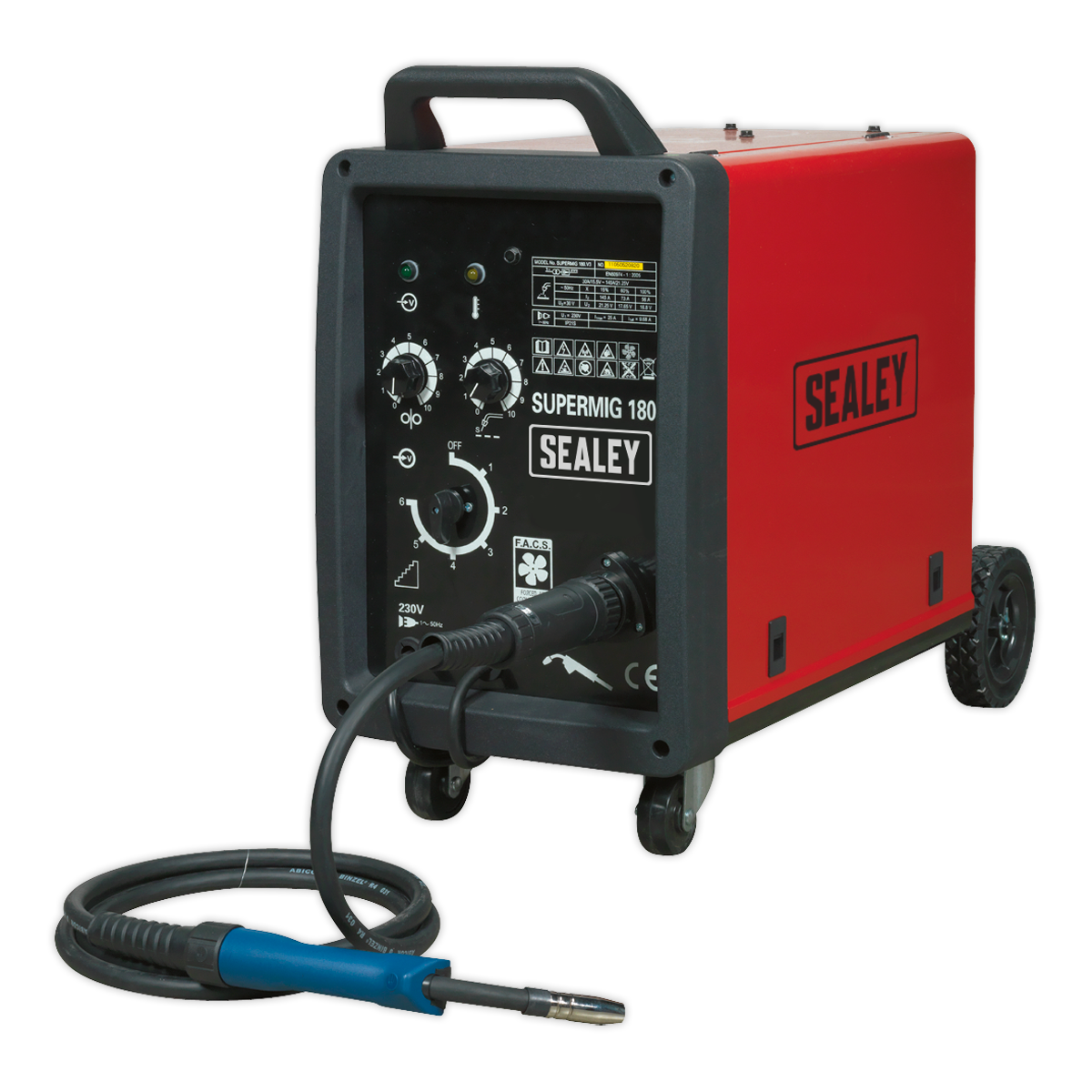 Sealey SUPERMIG180 Professional MIG Welder 180Amp 230V with Binzel Euro Torch