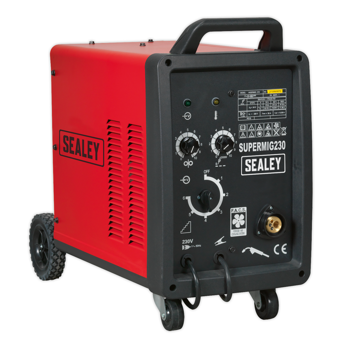 Sealey SUPERMIG230 Professional MIG Welder 230Amp 230V with Binzel Euro Torch