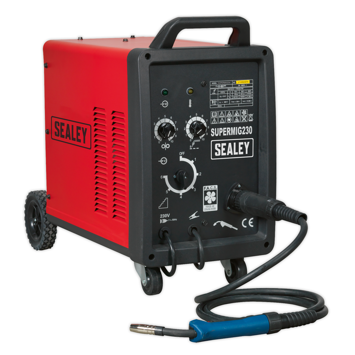 Sealey SUPERMIG230 Professional MIG Welder 230Amp 230V with Binzel Euro Torch