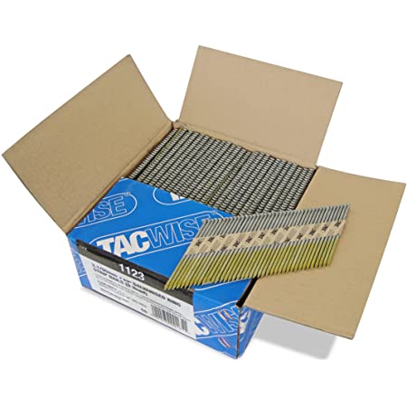 Tacwise 1123 3.1 90mm Extra Galvanised Ring Strip Nails, Box of 2200