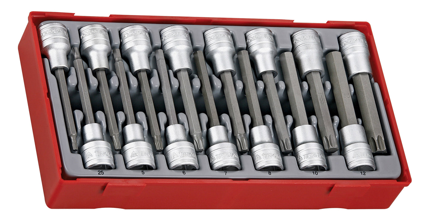Teng Tools TTTXH15 Socket Set 1/2 inch dr Hex/TX 15pcs