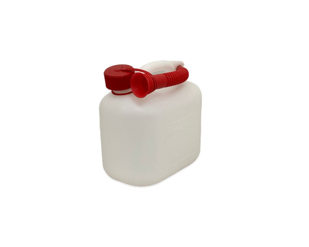 Translucent / Clear Plastic 5Ltr Fuel Can With Standard Lid and Spout