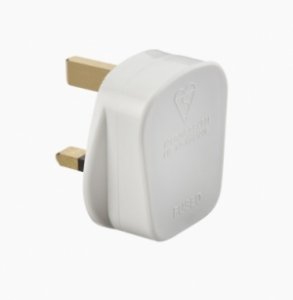 SMJ TW13FP 13 Amp Fused Plug - White